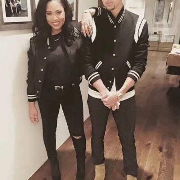 COPY - AUTHENTICATED SAINT LAURENT BLACK W/ WHITE LEATHER TRIM TEDDY BOMBER JAC… - Picture 15 of 15